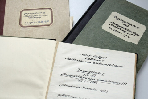 Historische Dokumente und Manuskripte im StadtPalais Stuttgart Museum.