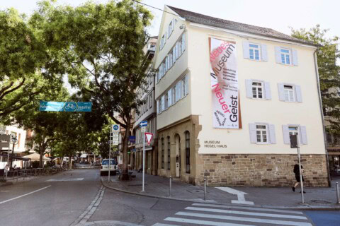 Das Museum Hegel-Haus in Stuttgart bei der Talkrunde am Anton-Wilhelm-Amo-Platz.