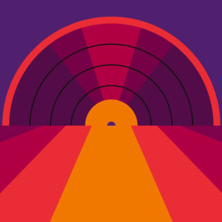 StadtPalais Museum Stuttgart, Party Paradiso, bunte Lichtinstallation, kulturelle Veranstaltung.