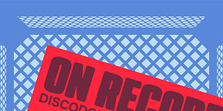Grafik eines Plattencovers als Keyvisual für die Ausstellung ON RECORD 96-26